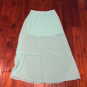 Forever 21 Blue-Green Long Skirt